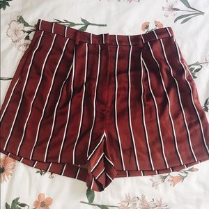 H&M High-Waisted Striped Shorts